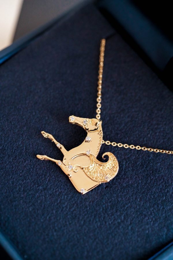 Halskette mit Pegasus-Sternbild (Vergoldetes Silber)